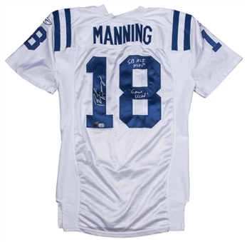2006 Peyton Manning Game Used, Signed & Photo Matched Indianapolis Colts Road Jersey Worn On 12/3/06 At Tennessee (Mounted Memories)